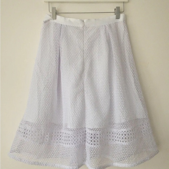 Mademoiselle R La Redoute White Layered Skirt Size 10 W28 - Picture 3 of 4